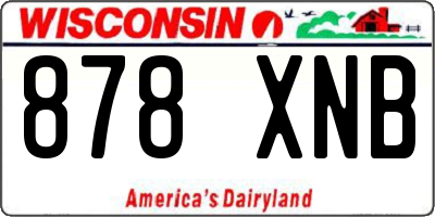 WI license plate 878XNB
