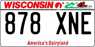 WI license plate 878XNE