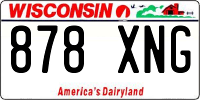 WI license plate 878XNG