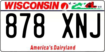 WI license plate 878XNJ