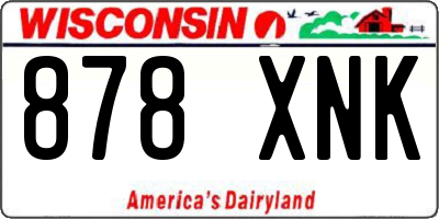 WI license plate 878XNK