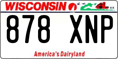 WI license plate 878XNP