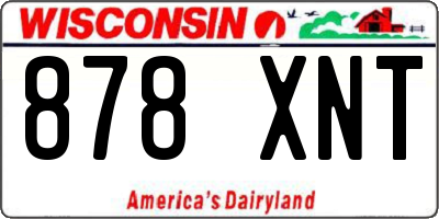 WI license plate 878XNT