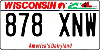 WI license plate 878XNW