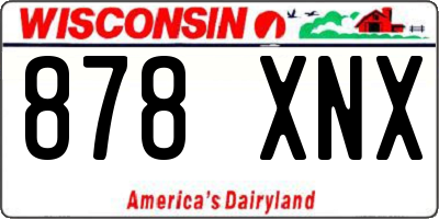 WI license plate 878XNX