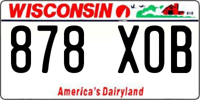 WI license plate 878XOB