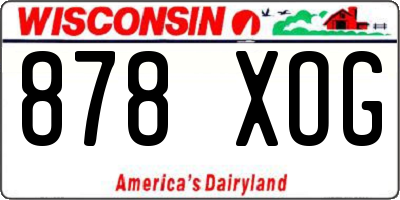 WI license plate 878XOG