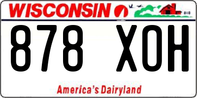 WI license plate 878XOH
