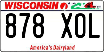 WI license plate 878XOL
