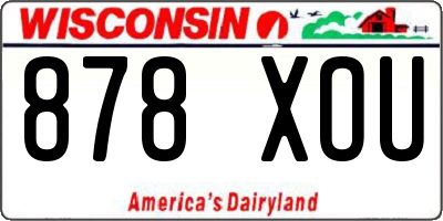 WI license plate 878XOU