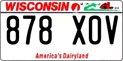 WI license plate 878XOV