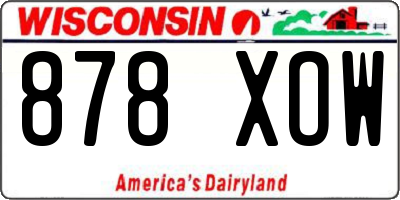 WI license plate 878XOW