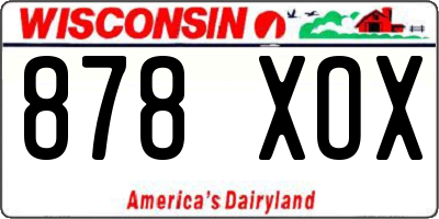 WI license plate 878XOX