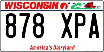 WI license plate 878XPA