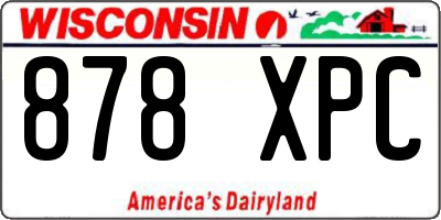 WI license plate 878XPC