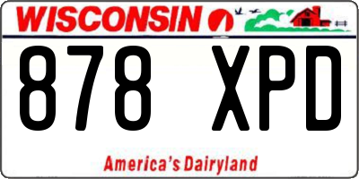 WI license plate 878XPD
