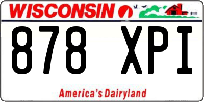 WI license plate 878XPI