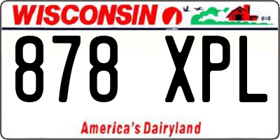 WI license plate 878XPL