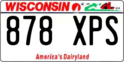 WI license plate 878XPS