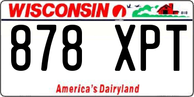 WI license plate 878XPT
