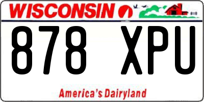 WI license plate 878XPU