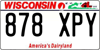 WI license plate 878XPY