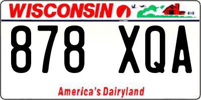 WI license plate 878XQA