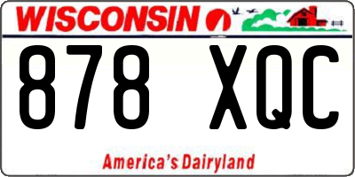 WI license plate 878XQC