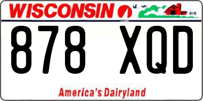 WI license plate 878XQD