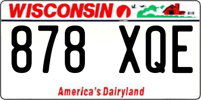 WI license plate 878XQE