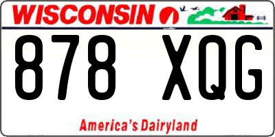 WI license plate 878XQG