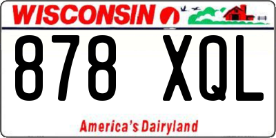 WI license plate 878XQL