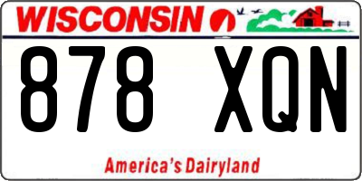 WI license plate 878XQN