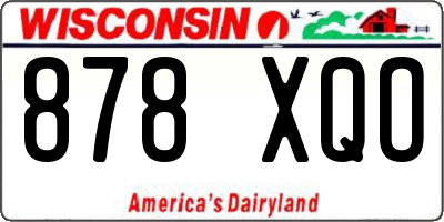 WI license plate 878XQO