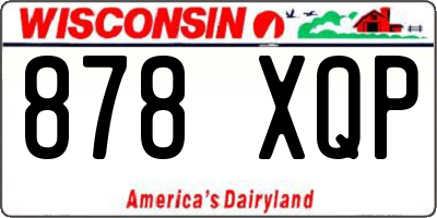 WI license plate 878XQP
