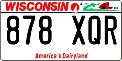 WI license plate 878XQR