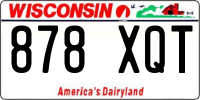WI license plate 878XQT