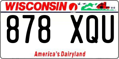 WI license plate 878XQU