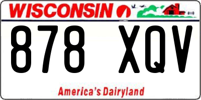 WI license plate 878XQV