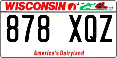 WI license plate 878XQZ