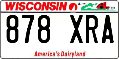 WI license plate 878XRA