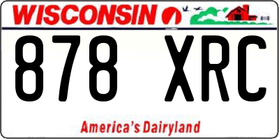WI license plate 878XRC