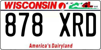 WI license plate 878XRD