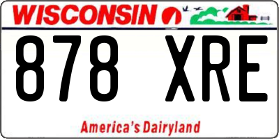 WI license plate 878XRE