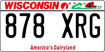 WI license plate 878XRG