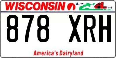 WI license plate 878XRH
