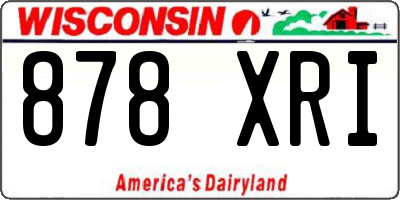 WI license plate 878XRI