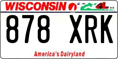 WI license plate 878XRK