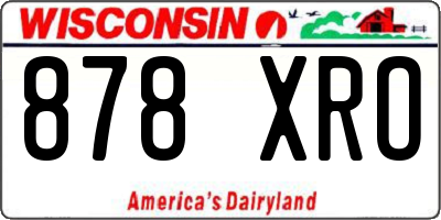 WI license plate 878XRO