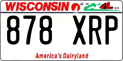 WI license plate 878XRP